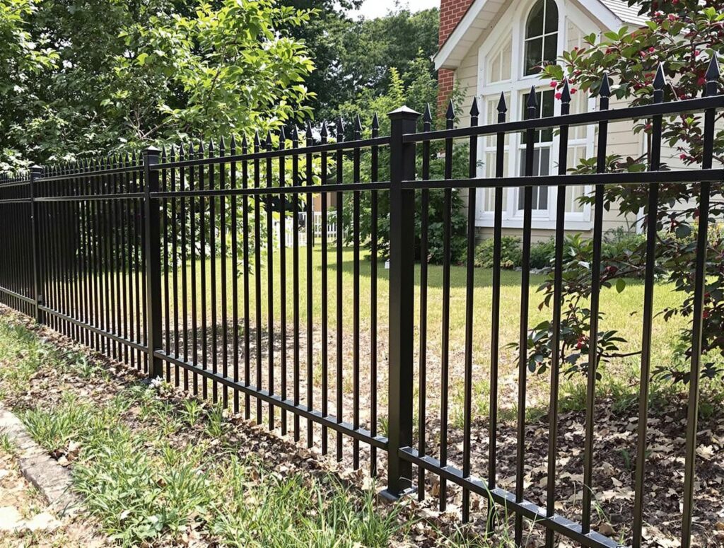 Black aluminum fence in Baton Rouge LA